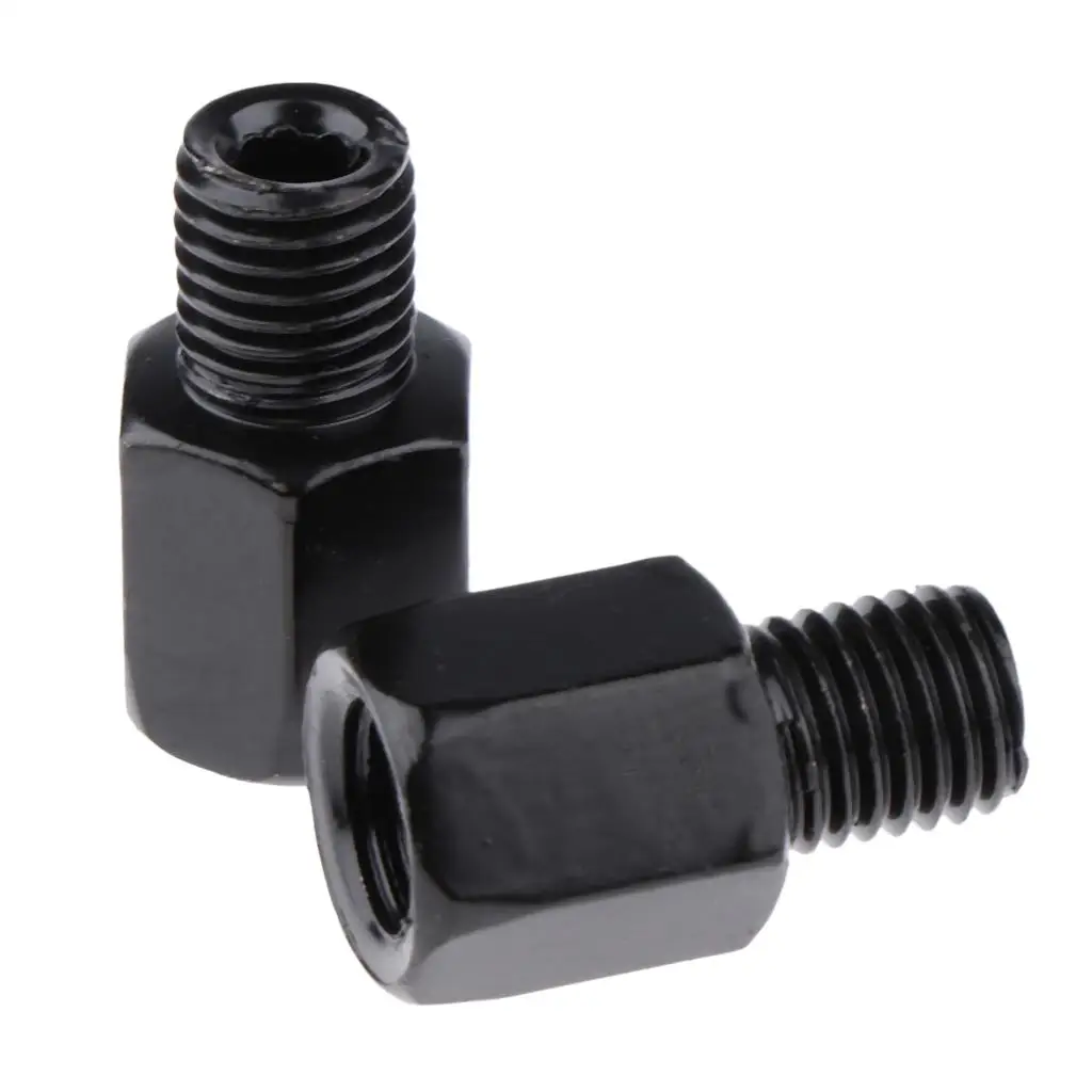 Motorcycle Rearview Mirror Adapter Bolt Black Steel 10mm Right Left Thread Screw for Scooter Handlebar Modifications