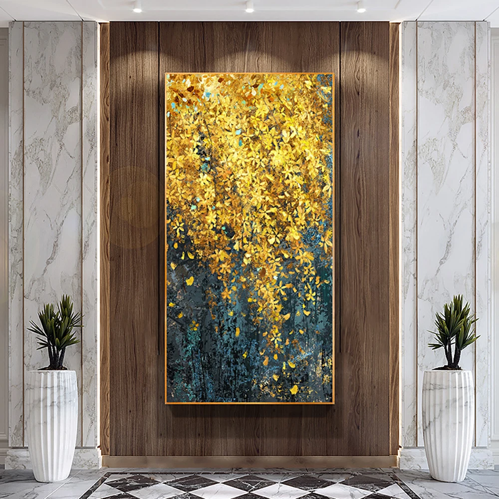 Full Drill Diamond Painting, Large Gold Leaf, Abstract Art, Diamond Mosaic Embroidery, Wall Cross Stitch, Home Decor, DIY, 5D