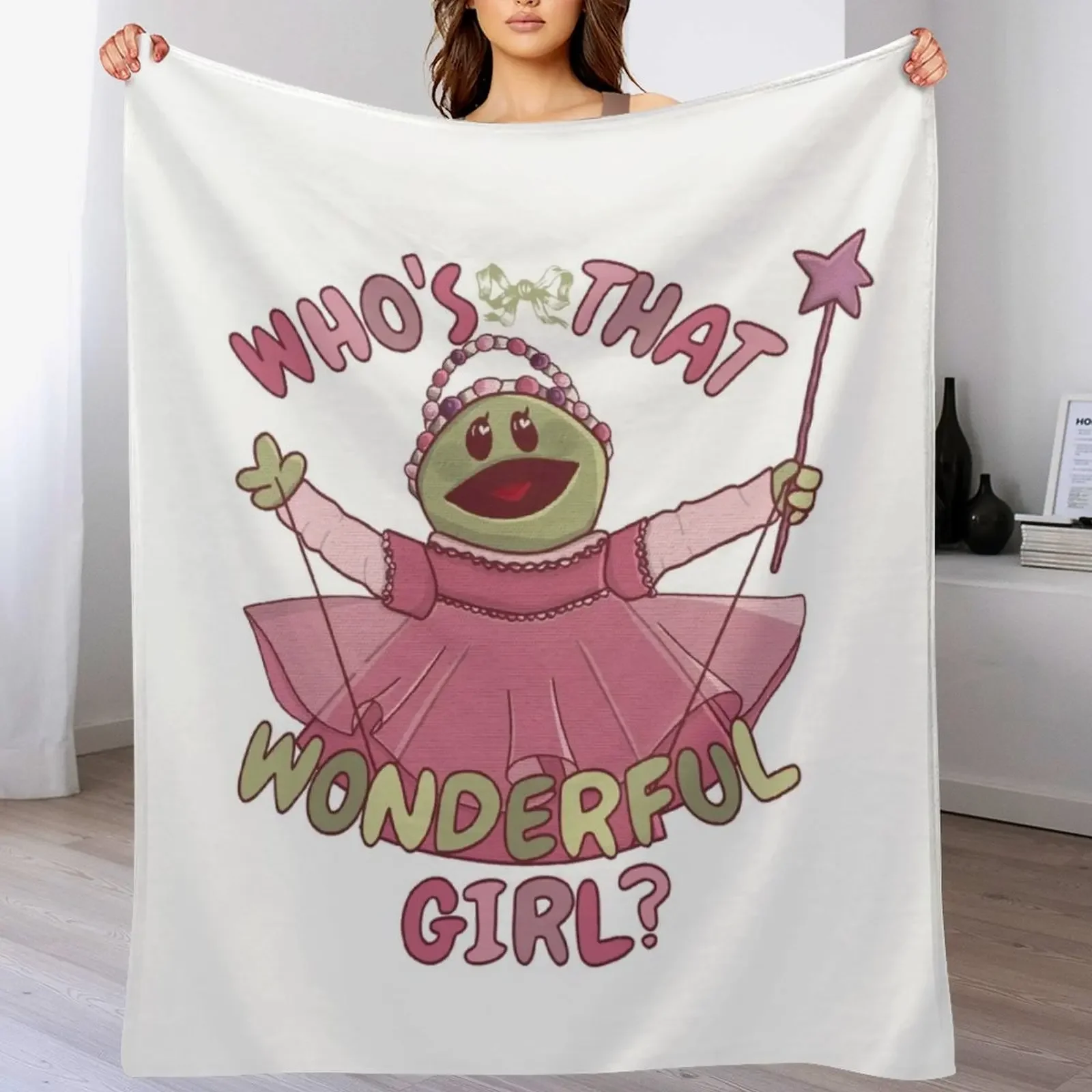 

Nanalan who’s that wonderful girl Throw Blanket Cozy Warm Blanket for Bed Room Decor