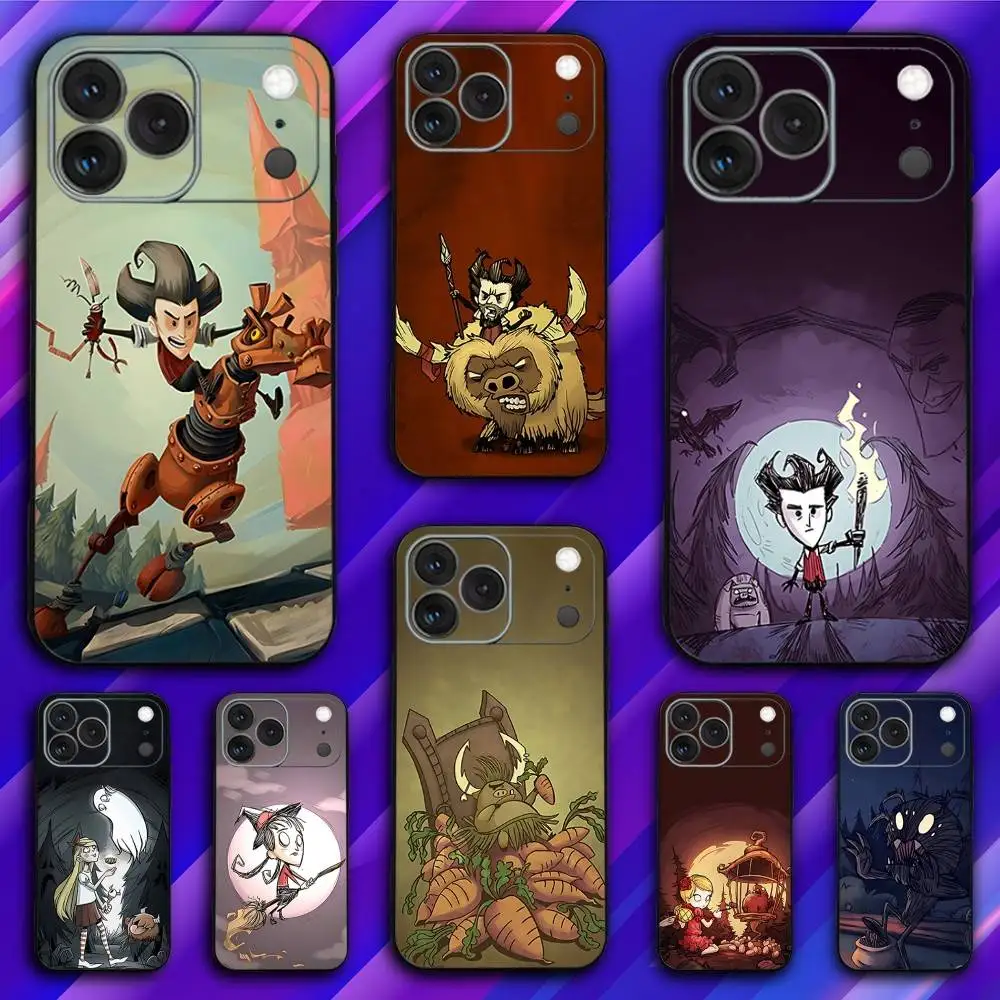 

Don T Game S-Starve Phone Case For iPhone 17,16,15,14,13,12,11,Pro,Max,Plus,X,XS,SE4,E,Mini,Soft Black Case