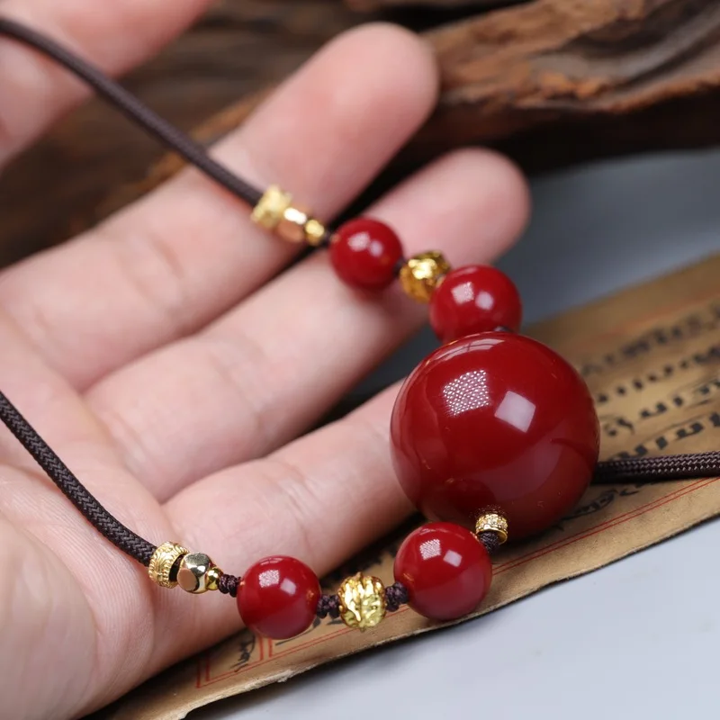 Sea Bamboo Transfer Bead Clavicle Chain Necklace