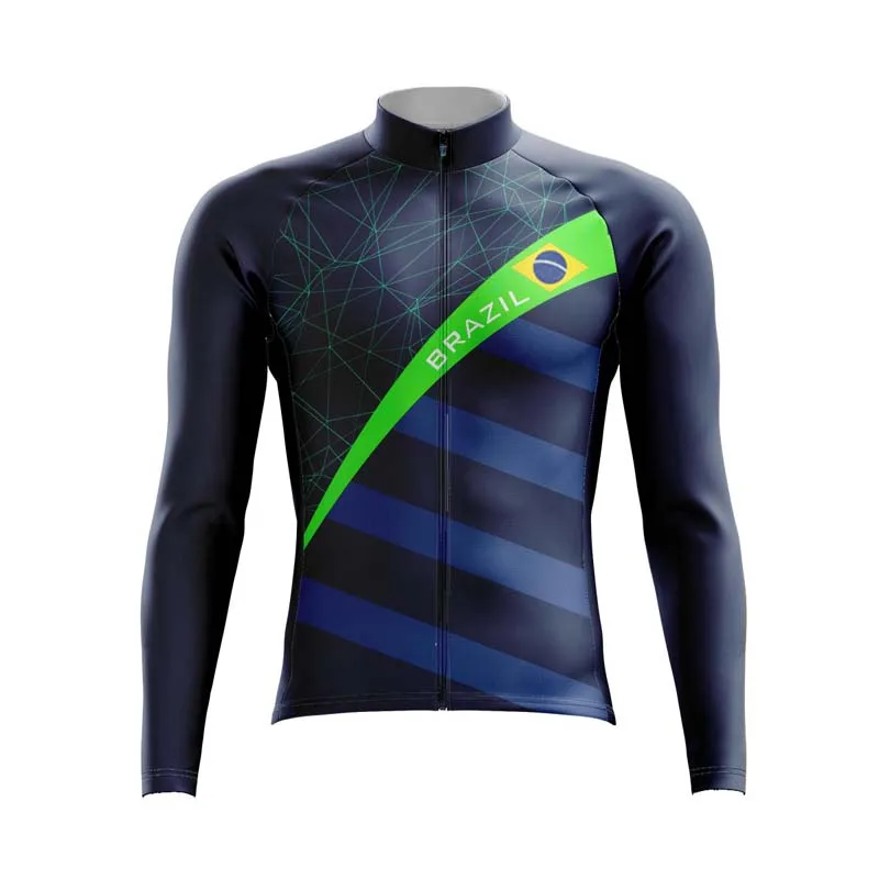 France Long Sleeve Cycling Jersey for Men, Road Bike Shirt, Bicycle Jacket, Maillot Bike Clothing, Yellow, Green, White, Polka