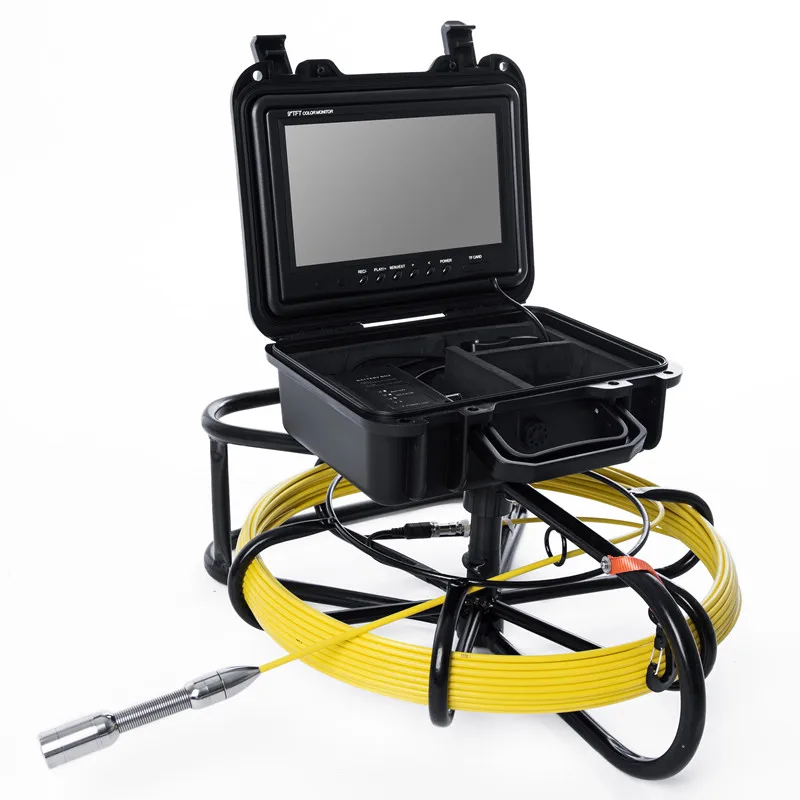 

9" Screen Pipeline Inspection Camera with DVR 16GB Card W/LED Lights Industrial Endoscope Duct Drain Camera Pipe Plumbing
