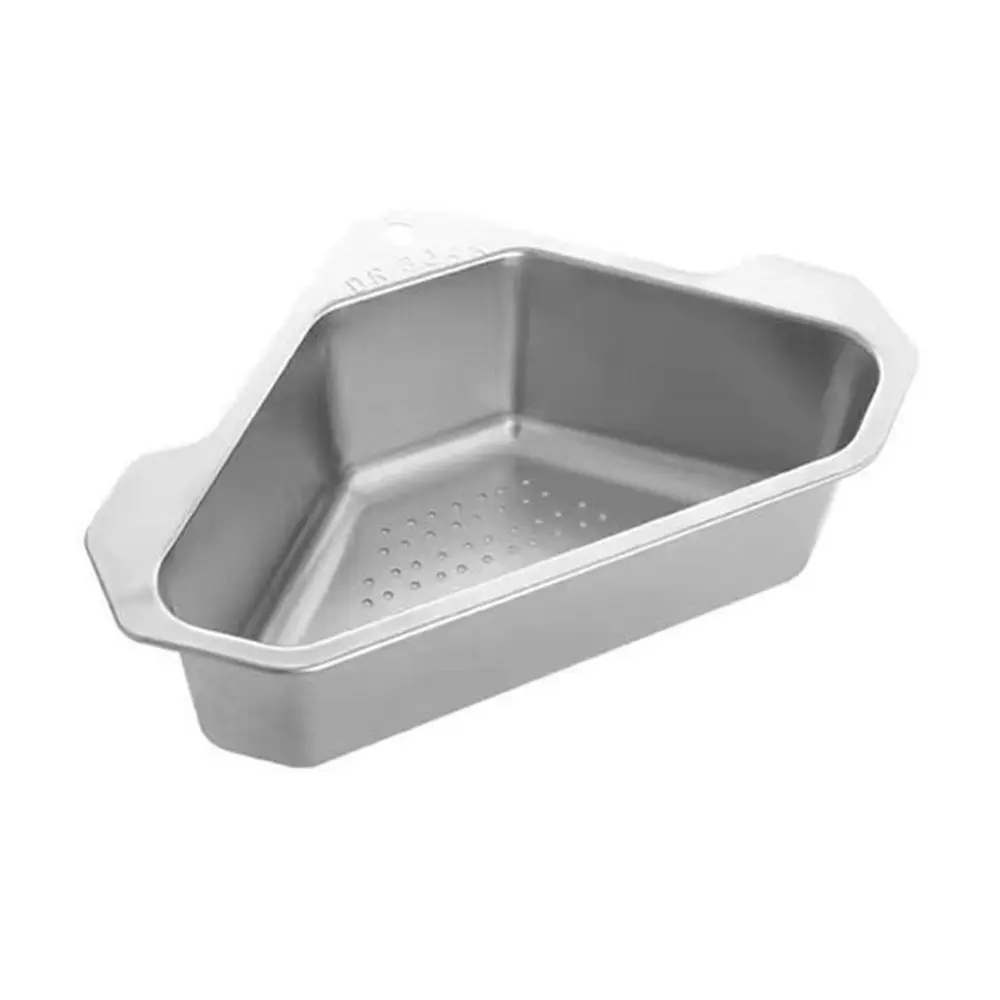 

Stainless Steel Material Stainless Steel Sink Drain Basket Triangle Shape Space-Saving Kitchen Sink Filter Rust-Proof