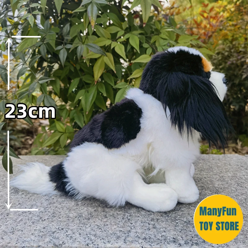 Cavalier King Charles Spaniel Plush Toy High Fidelity King Charles Plushie Dog Peluche Lifelike Stuffed Animals Simulation Doll