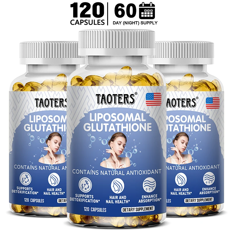 Glutatión Liposomal - Suplemento de apoyo, antioxidante y desintoxicación inmunológico - con glutatión y vitamina C - 120 cápsulas dietéticas