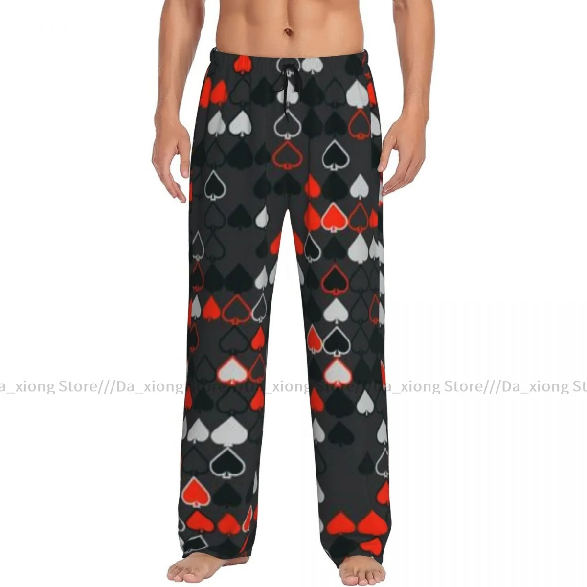 Herren Nachtwäsche lose Schlaf hose Pyjama geometrisches Muster lange Lounge Bottoms lässige Homewear