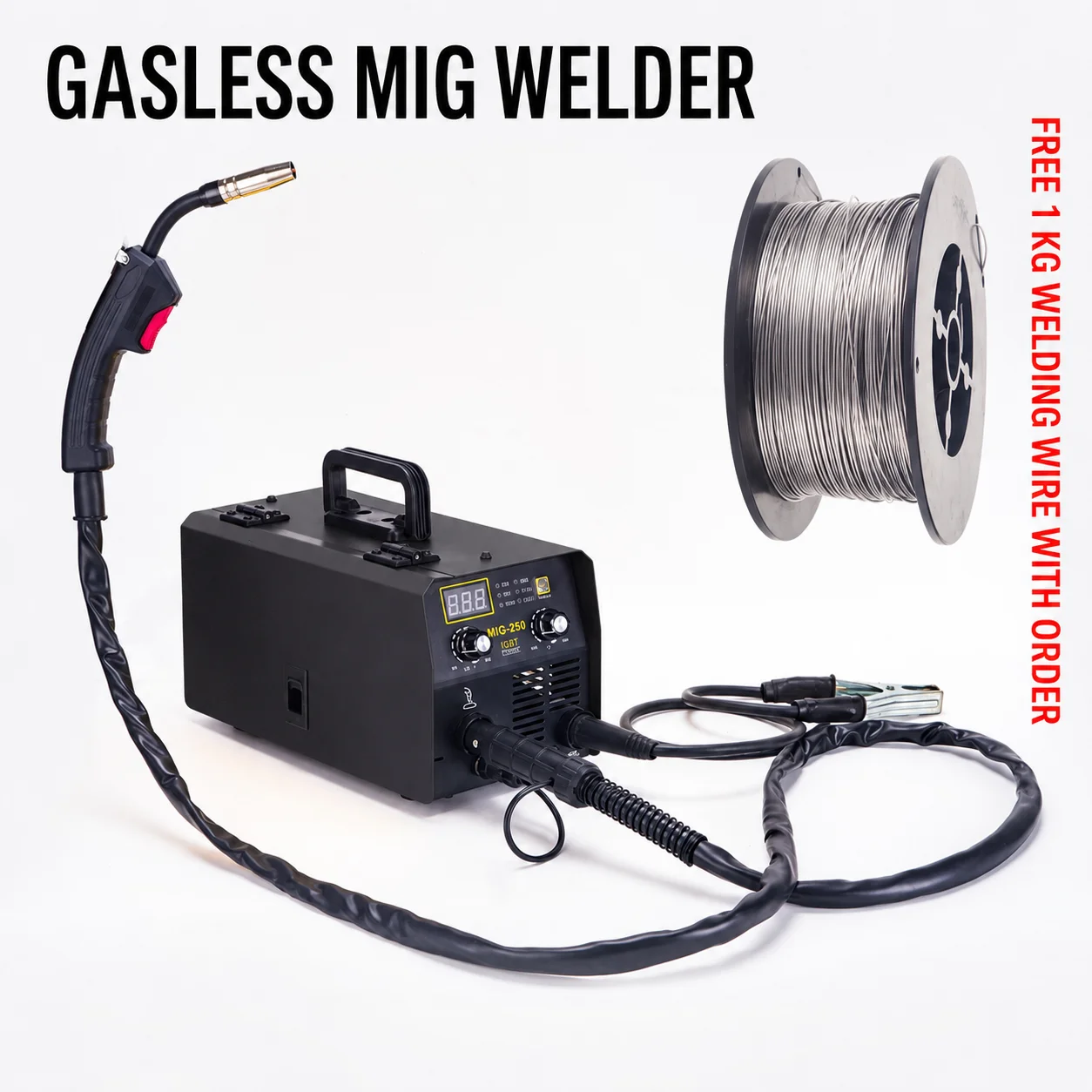 2 in 1 MIG MMA Welder 220V IGBT Inverter Welding Multipurpose Machine Gas Gasless Flux Core 20-120A DIY Tools Built-in Wire Feed