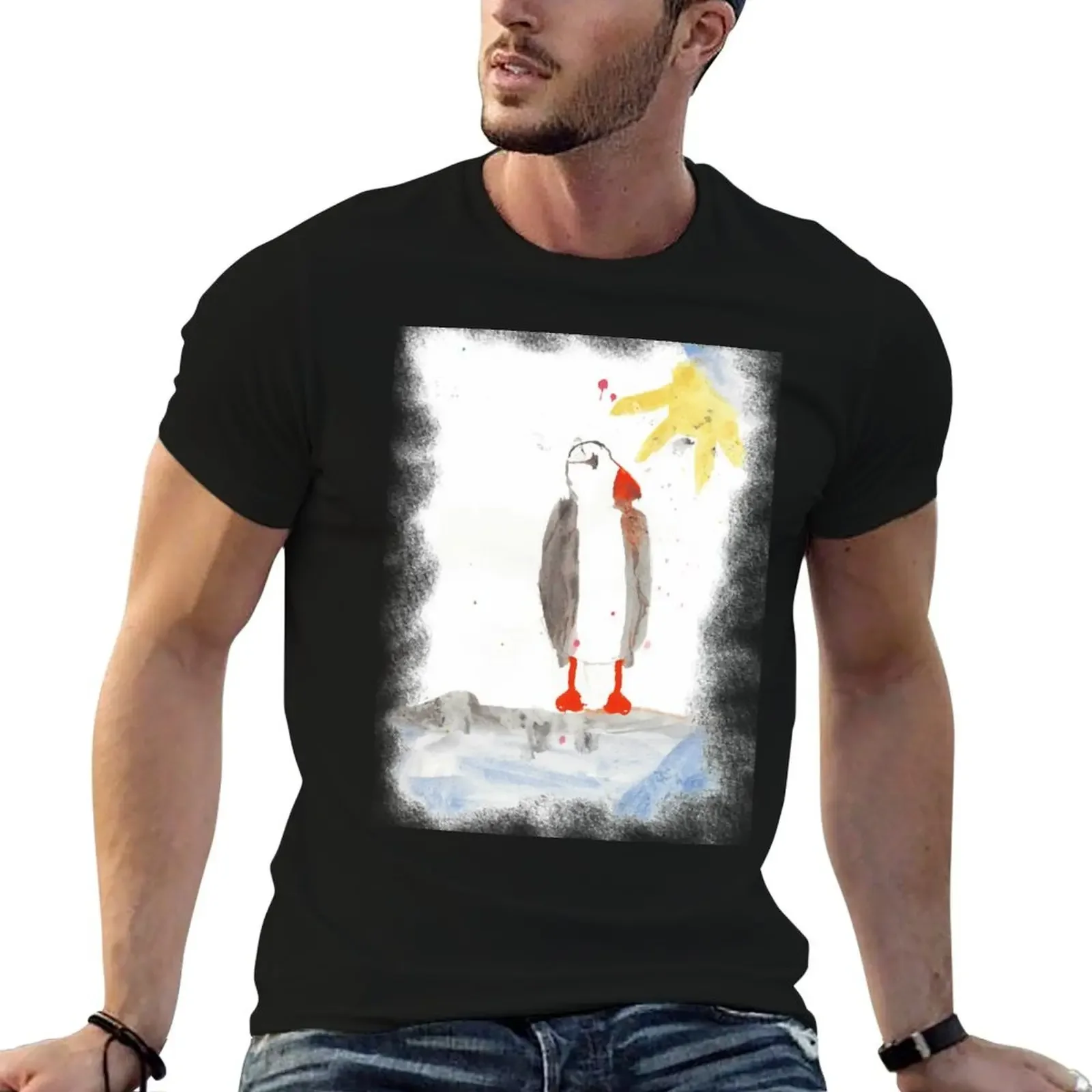 

PARQUET DIVER AQUARELL - PUFFIN WATERCOLOR T-Shirt sweat tshirts personalised custom t shirt plain t shirts men