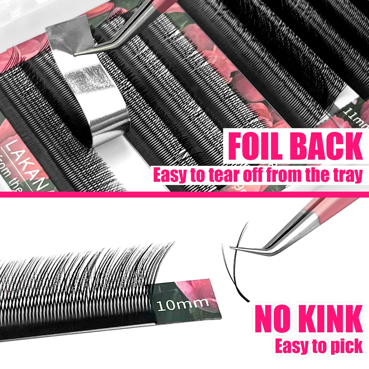 LAKANAKU Fox YY Lashes Fox Eye Lashes Fluffy Volume Cilios Y Premade Individuele Wimperextensies