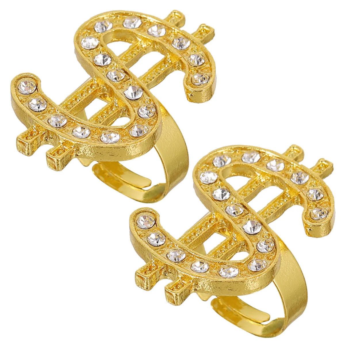 2 قطعة خاتم الماس المحفور قابل للتعديل حلقة مفتوحة للنساء موضة الشرير نمط المال مجوهرات ارتداء اليومي هدية للذكرى السنوية #4