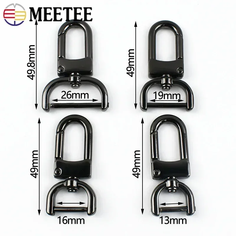 2/5Pcs 13-26mm Bag Strap Buckles Metal Detachable Swivel Clasp Screw Belt Trigger Snap Hook Replacement Handbag DIY Accessories 3