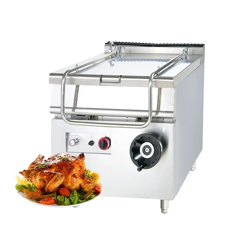 

%a Коммерческая сковорода для плитки объемом 60 л, большая плоская сковорода для жарки газа, латунная сковорода с природным газом и кухонное оборудование для ресторана