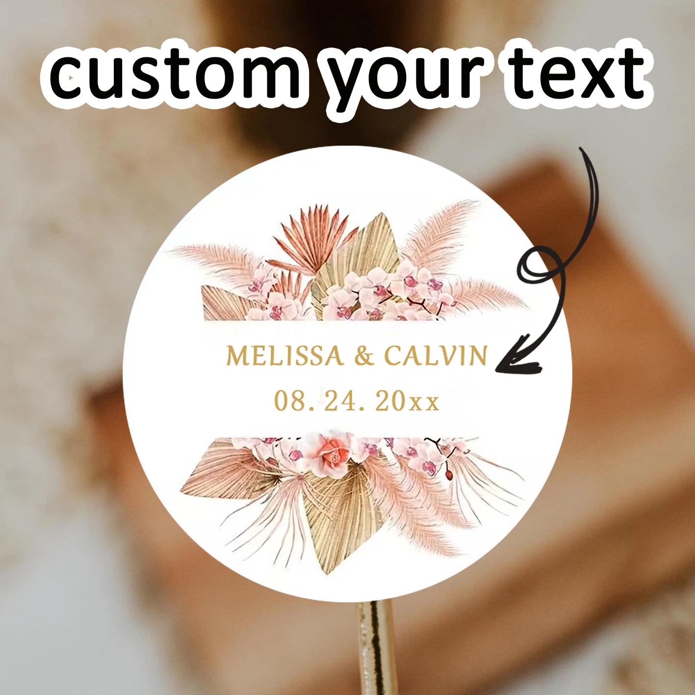 

90pcs customized personalized name and birthday stickers (for weddings, parties, and gift wrapping)