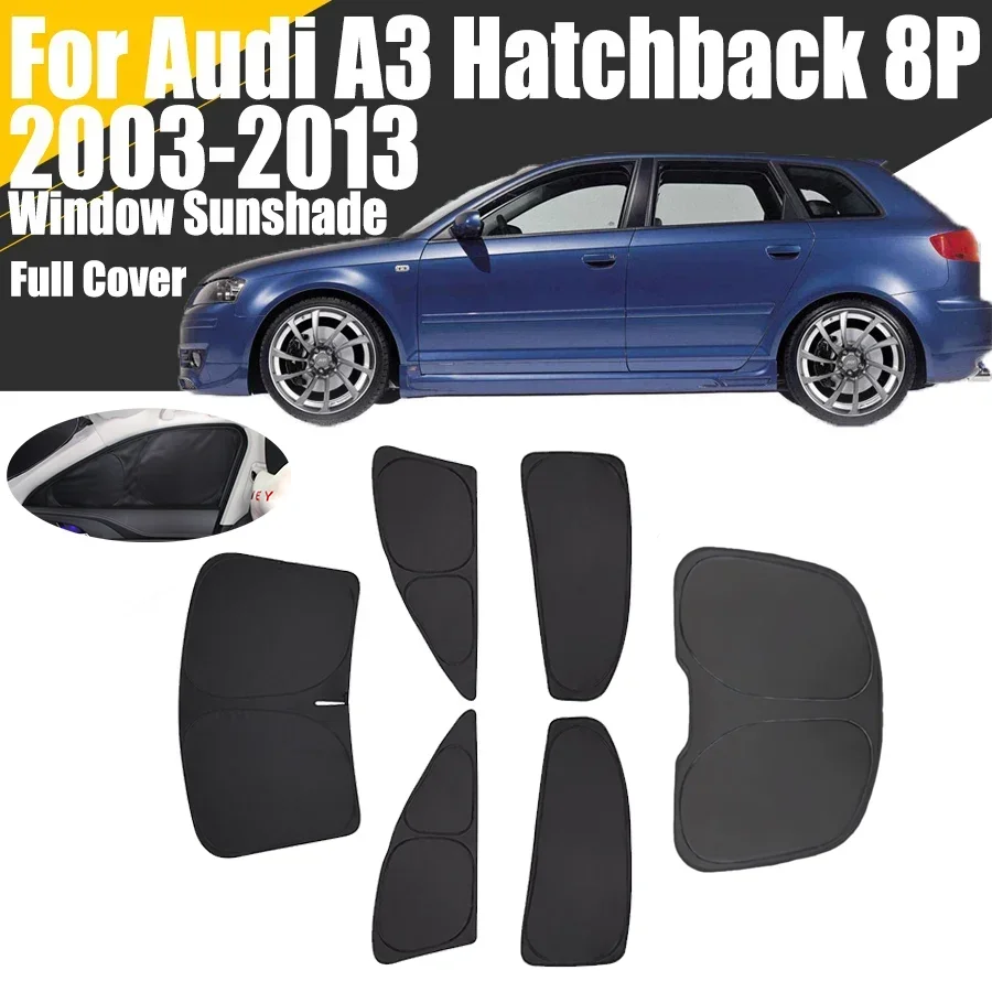 

Custom Full Cover Car Window Sunshade For Audi A3 Sportback Hatchback 8P 2003-2013 Privacy Blind Curtain Front Windshield