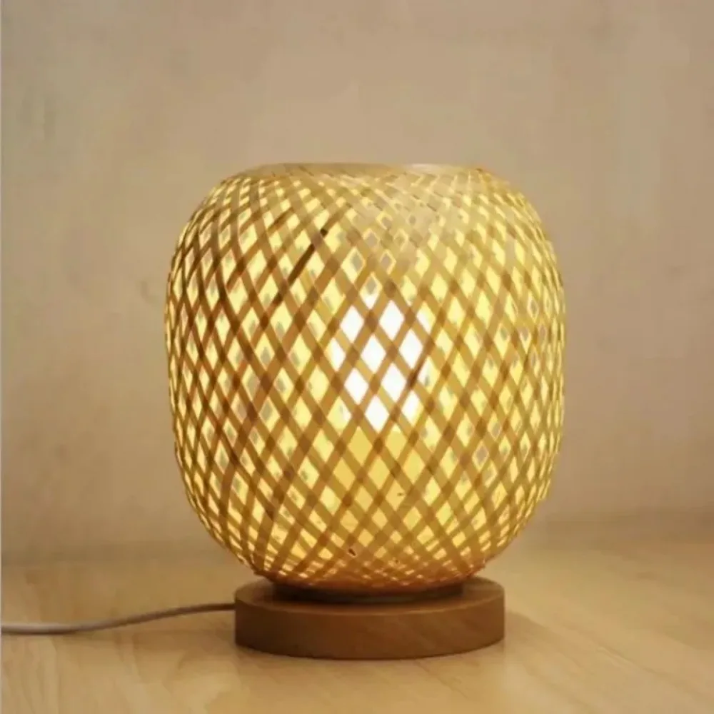 Woven Bamboo Table Lamp 5