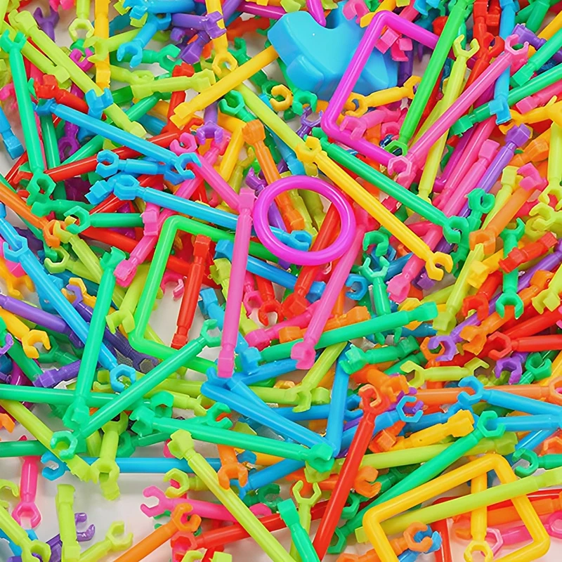 65~240pcs Kids DIY Building Blocks Stick with Storage Bag Montessori Early Learning Children Plastic Intelligence Sticks TMZ