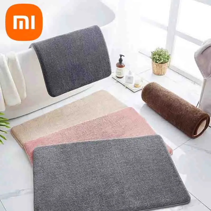 Xiaomi 60X90CM Super Absorbent Floor Bathroom Antislip Velvet Door Mat Dries Quickly Soft Washable Machine Wash Home Decoration