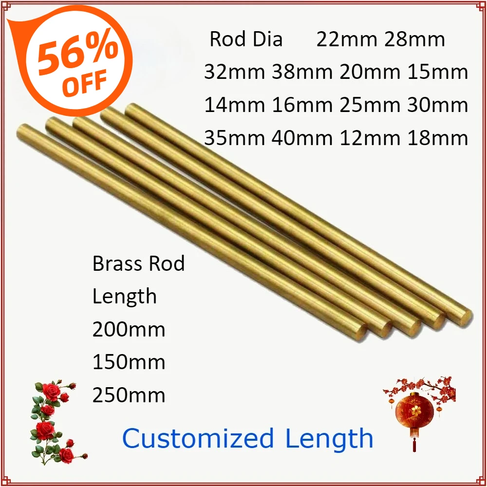 

18mm Brass Rod Bar ,15mm 12mm 20mm 25mm 30mm 35mm 40mm Round Rod Blank Scales Blade Length 250mm 150mm