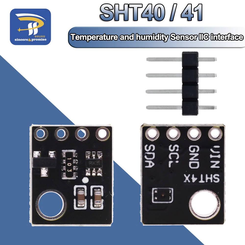 SHT40 SHT41 Temperature And Humidity Sensor IIC Interface Module Breakout Weather for Arduino