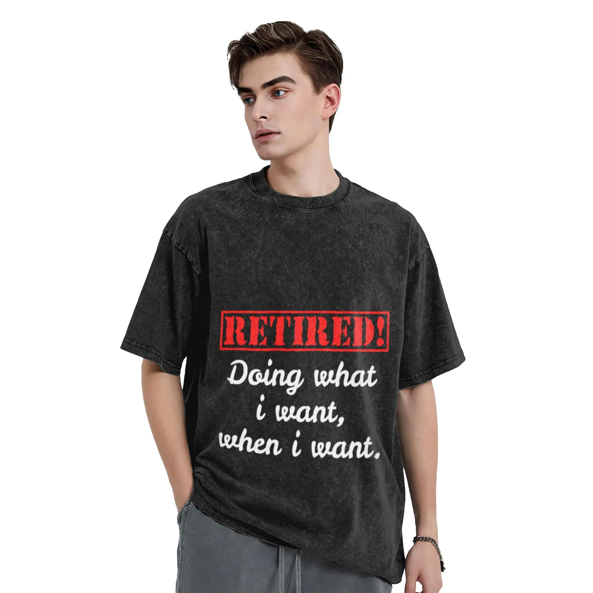 Retired Classic Trendy A Vintage Oversized Cotton Unisex T-Shirts