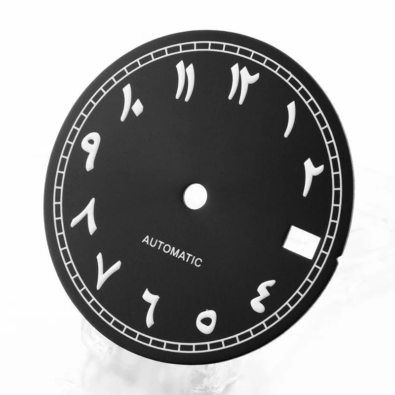 NH35 dial S dial 28.5mm diameter Arabic numerals sunray calendar fit for NH35/36 movement watch modification accessories