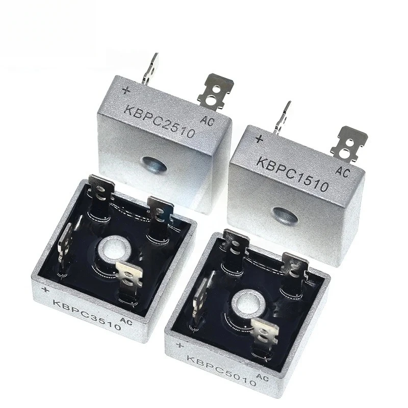 1 Uds KBPC1510 KBPC2510 KBPC3510 KBPC5010 15A 25A 35A 50A 1000V puente rectificador de diodo kbpc5010
