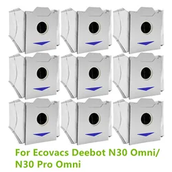 9PCS Dust Bags For Ecovacs Deebot N30 Omni/N30 Pro Omni Robot Vacuum Cleaner Dust Collection Bags