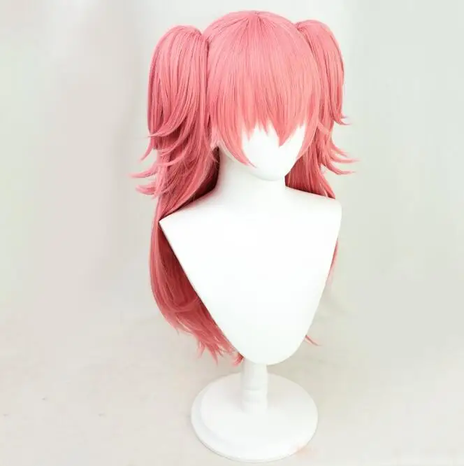 Anime Colorful Stage! Momoi Airi Cosplay Wig Pink Long Ponytail Heat Resistant Synthetic Hair Wigs