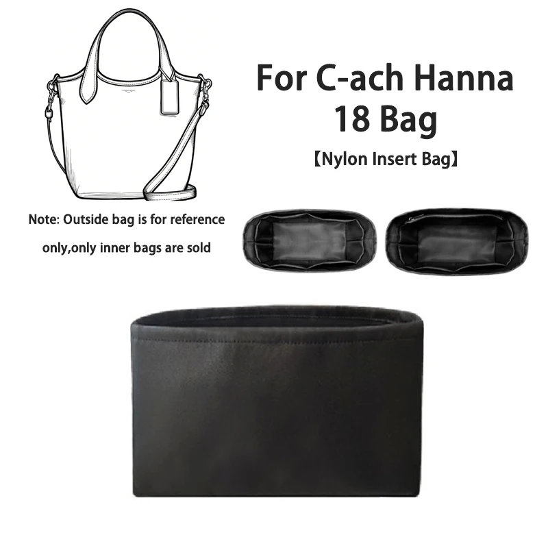 EverToner Nylon Insert Inner Bag Organizer Fits For C-ach Hanna 18 Bag Purse Organizer Handbag Storage Bag