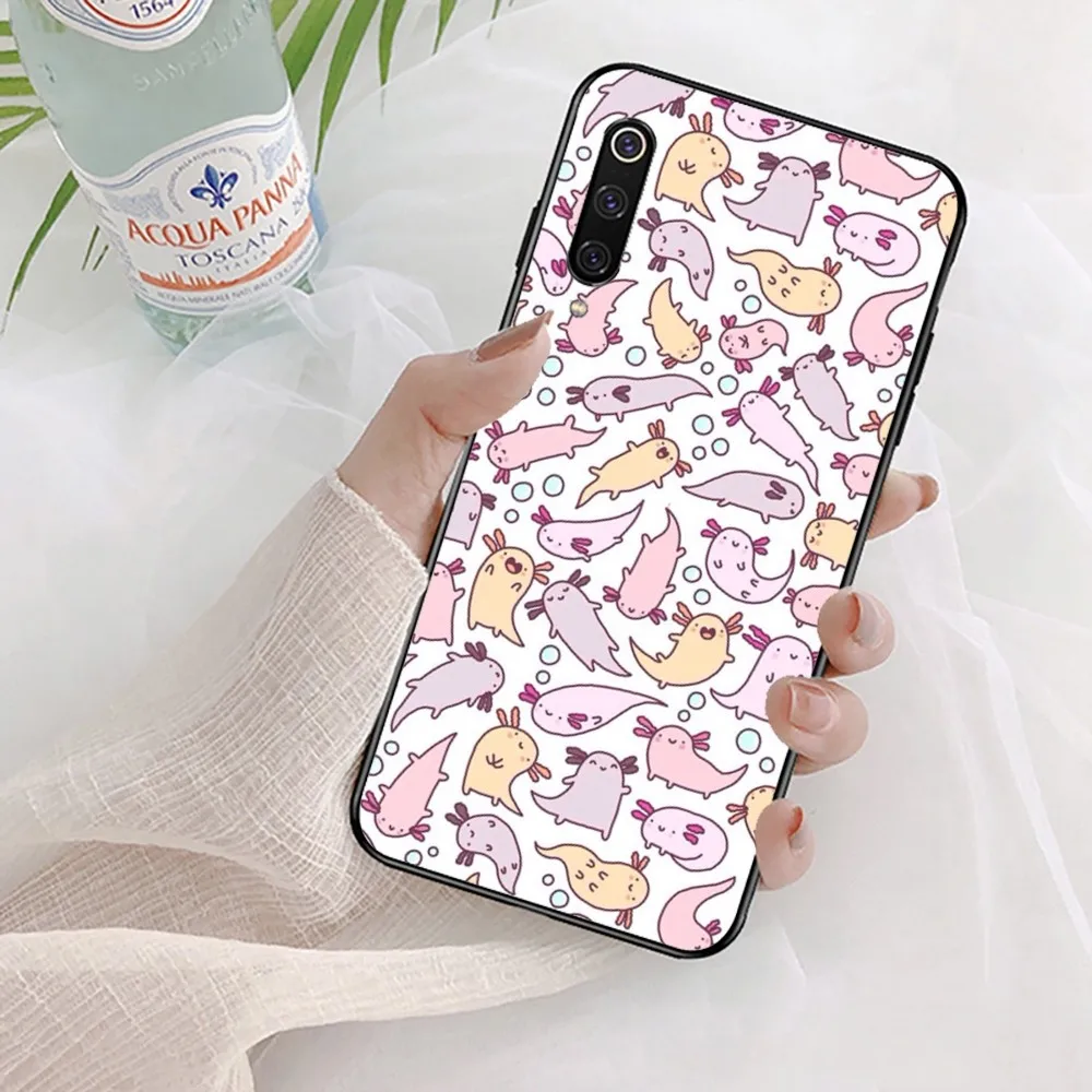 Axolotl Phone Case For Xiaomi Mi 5X 8 9 10 11 12 lite pro 10T PocoX3pro PocoM3 Note 10 pro lite