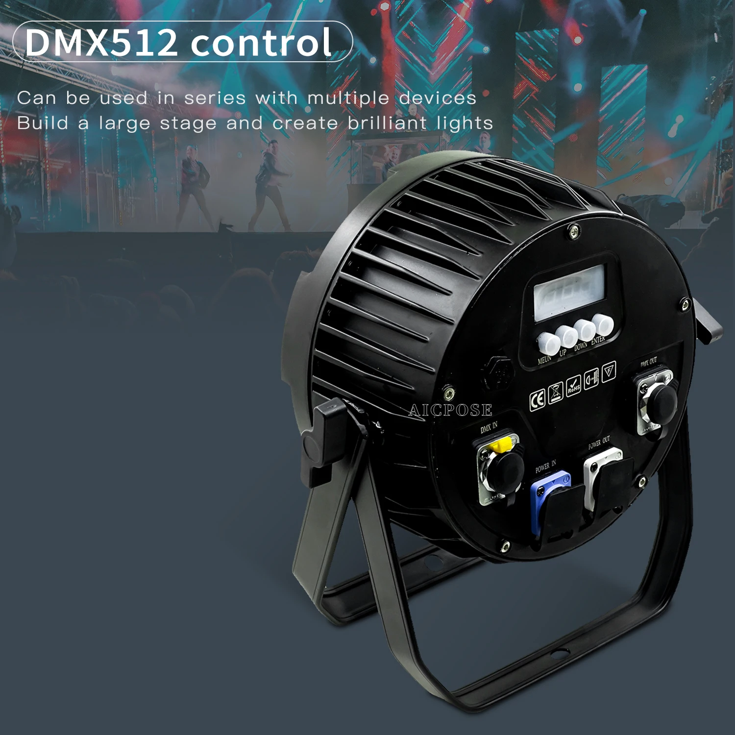 Imagem -04 - Led Par Light para Iluminação de Palco Controle Dmx dj Equipamento Disco Iluminação Palco em Ip65 Rgbw 24x18w Rgbwa Mais uv 24x12w 48 Peças