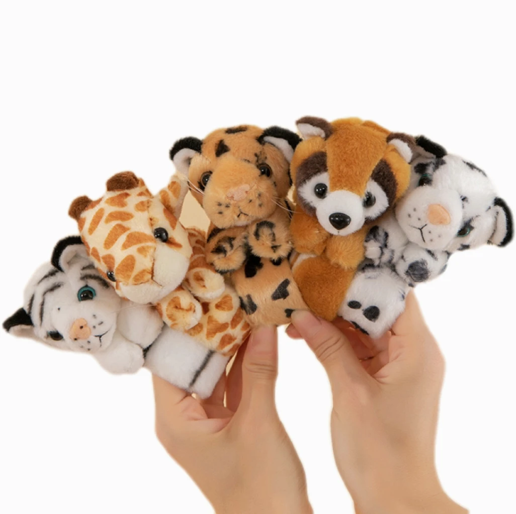 Animali abbraccio schiaffo braccialetto farcito peluche simpatico coniglietto tigre bambole braccio per regalo festa di compleanno