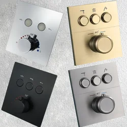 Bathroom Accessorie Facilities G1/2thread Interface Electroplated Shower Switch Panel Thermostatic Control Valve in-wall Mountin