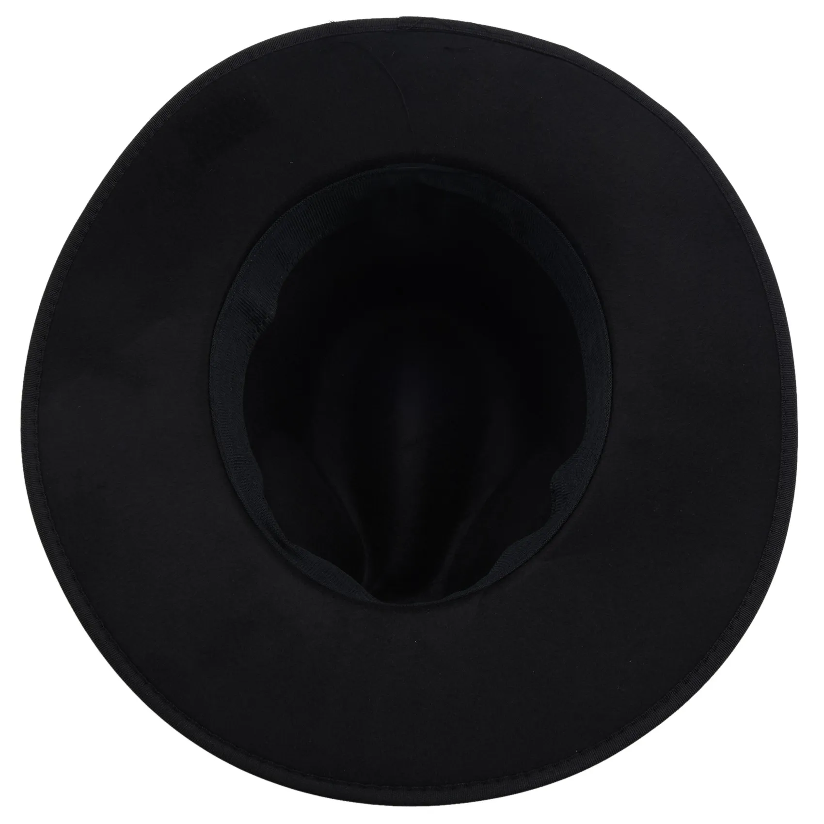 ABP-للجنسين الرجال النساء القبعات قبعات بنما فيدورا تريلبي مستقيم واسعة حافة الصلب ورأى الأسود