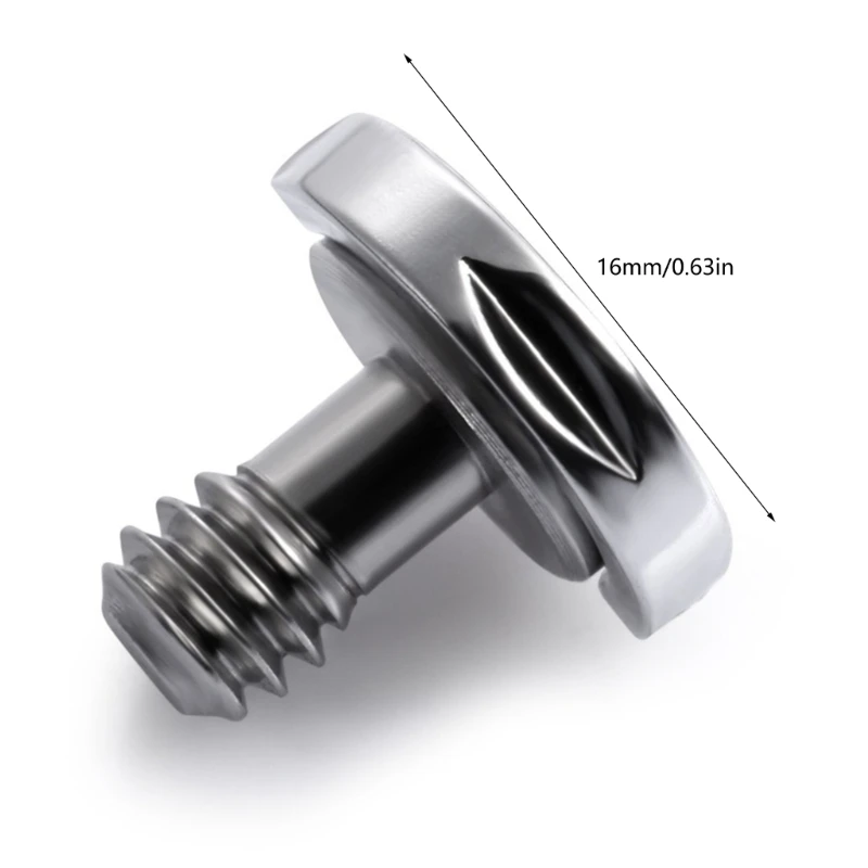 Cincin D Sekrup Dudukan Logam 1/4 "/Tanpa Cincin Poros 10Mm untuk Tripod Kamera