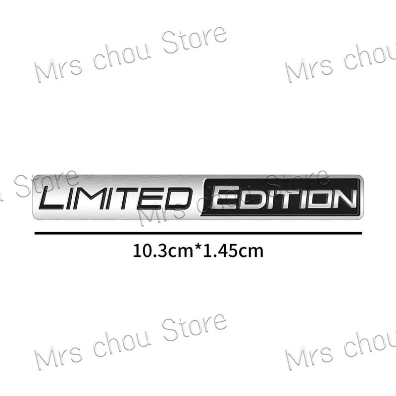 3D Chrome Metal Car Styling Limited Edition Logo Emblem Rear Trunk Badge Fender Sticker Auto Motorcycle Decor Accessories