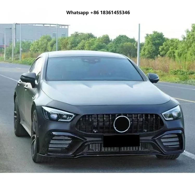 For 2018-2019 AMGS GT Clip-On Priming Paint New Upgrade Facelift Gt 63s Design Car Bumper Bodykit with Clips