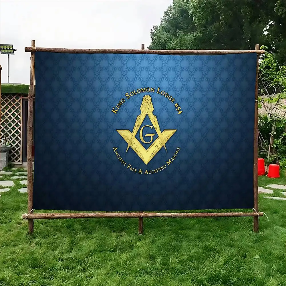 Masonic Lodge Freemasonry Logo Anime Chart Flag for Living Room Home Dorm Decor Art Home Decor Banner