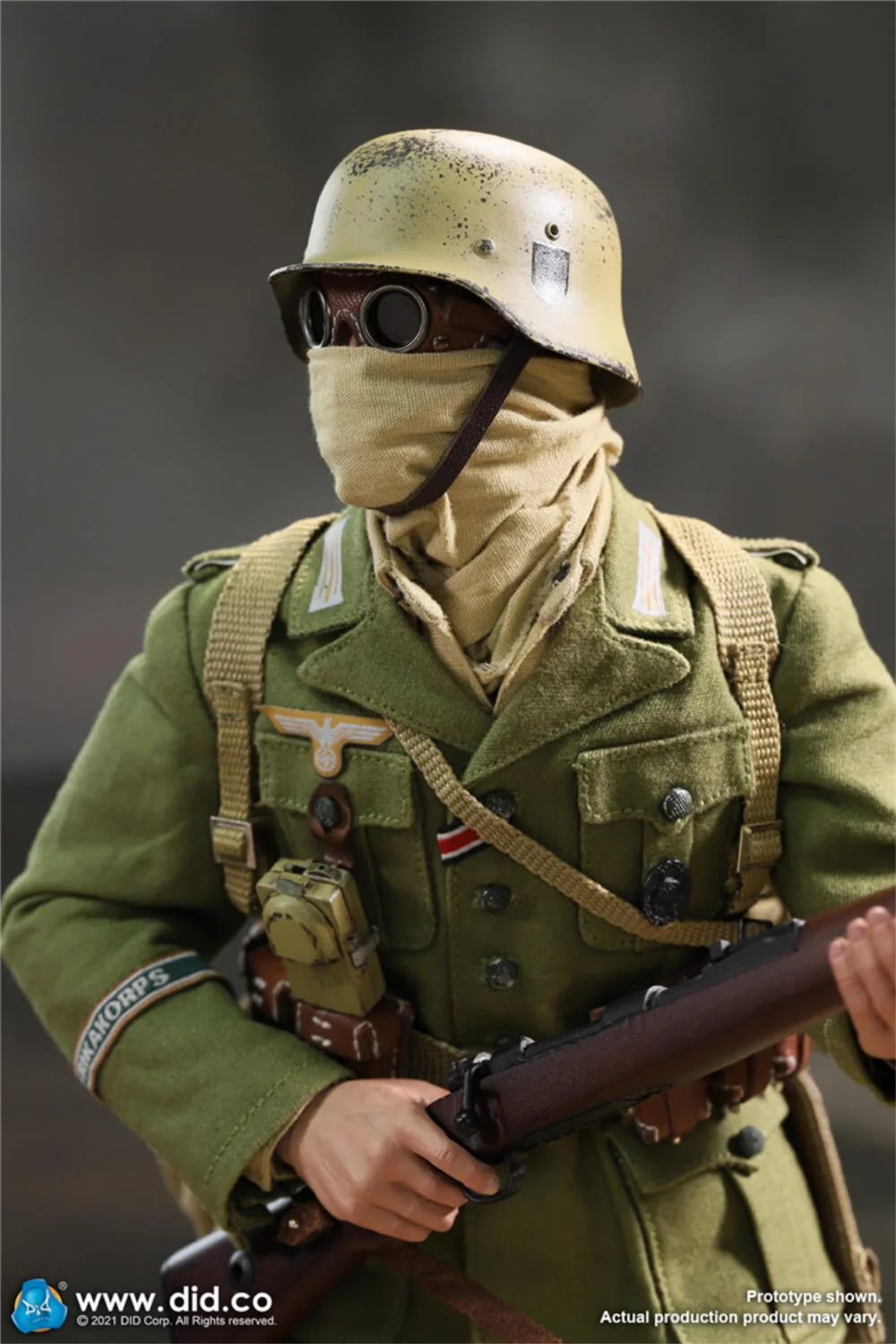 Casque de tête en métal de l'armée nord-africaine, échelle DID D80 Element, série WWII 1/6, accessoires de lunettes pour renforcement de figurines de 12 pouces