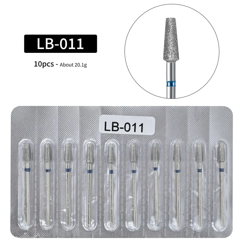 10 sztuk/opakowanie Stożkowe Frezy Diamentowe do Skórek Frezy do Paznokci Narzędzia do Manicure Akcesoria do Paznokci