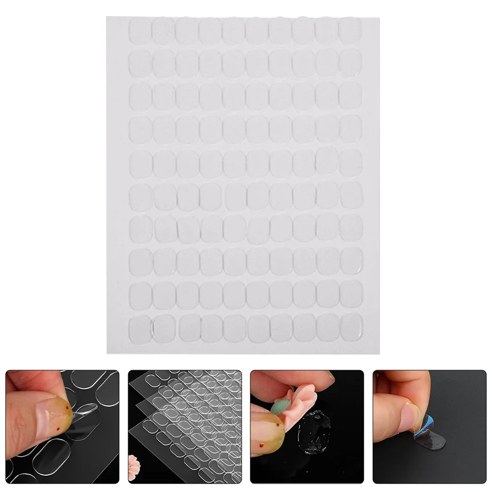 800 Pcs Museum Double-sided Adhesive Tape Nail Stickers for Clear Thumb Tacks Tacs Wall Dots Nano Glue Tapes Gel Removable