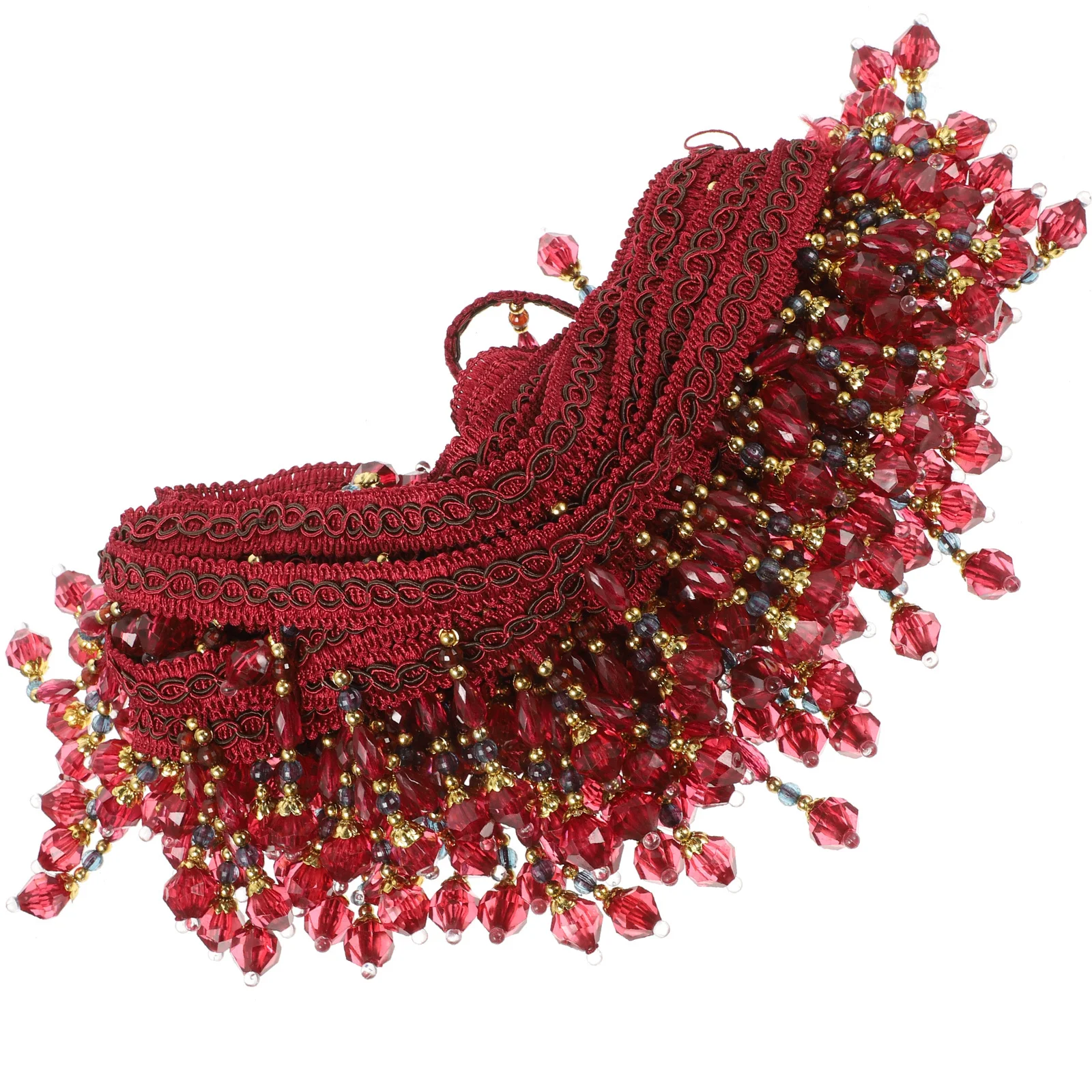 

Curtain Beaded Fringe Trim Practical Tassel Beaded Fringe Sofa DIY Craft Supplies Clothing Gifts Bead Trim Decor