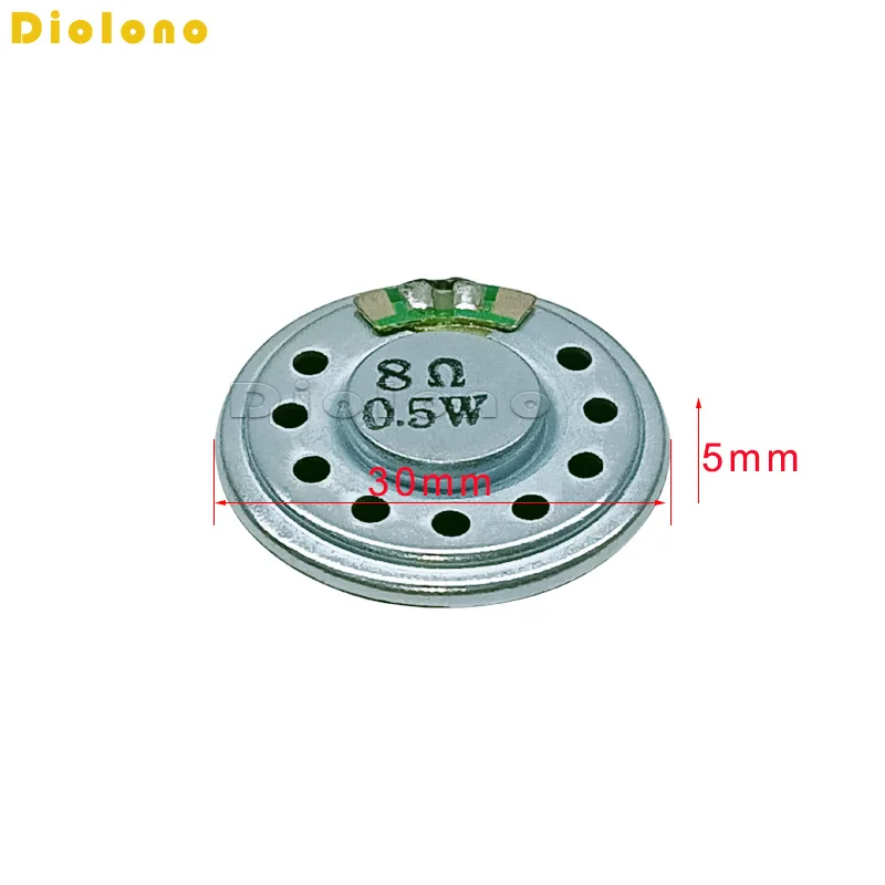 0.5W 8Ohms Loudspeaker 8R 30MM Diameter Mini Round Mylar Speaker Thickness 5MM Small Horn Doorbell Speaker