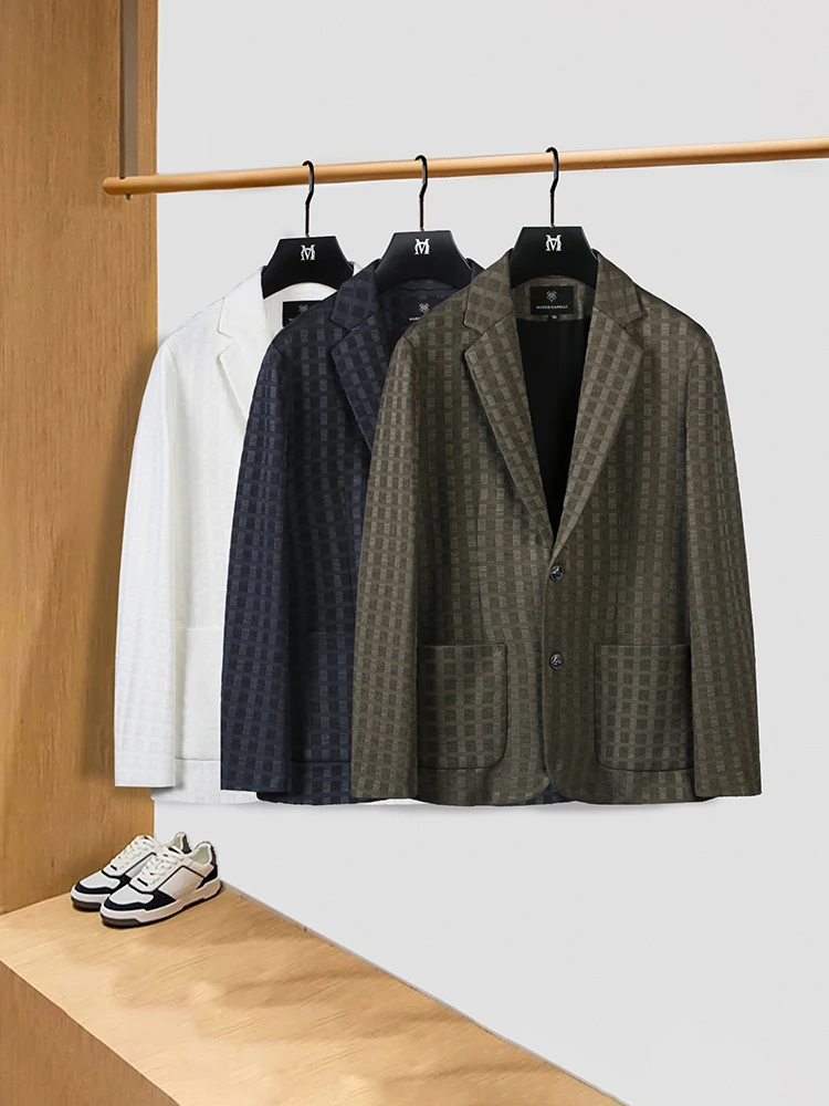 

Spring New Sle Slim Fit Two Button Men's Busin Casual Faionable Suit Coat Daily Commute Single West Outerwear