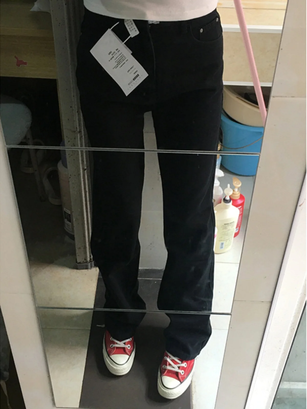 

American High Street Vibe Men's Jeans Autumn Winter Straight Leg Elastic Slim Fit Long Pants Youthful Energy Style Polyester ...