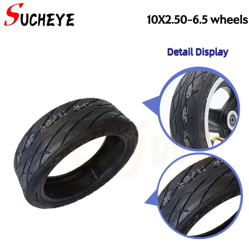 

10x2.50-6.5 Vacuum Tubeless Wheel Tyre - 10inch Skateboard Parts Fit for Ninebot MAX G30 Foldable Portable Electric Scooter