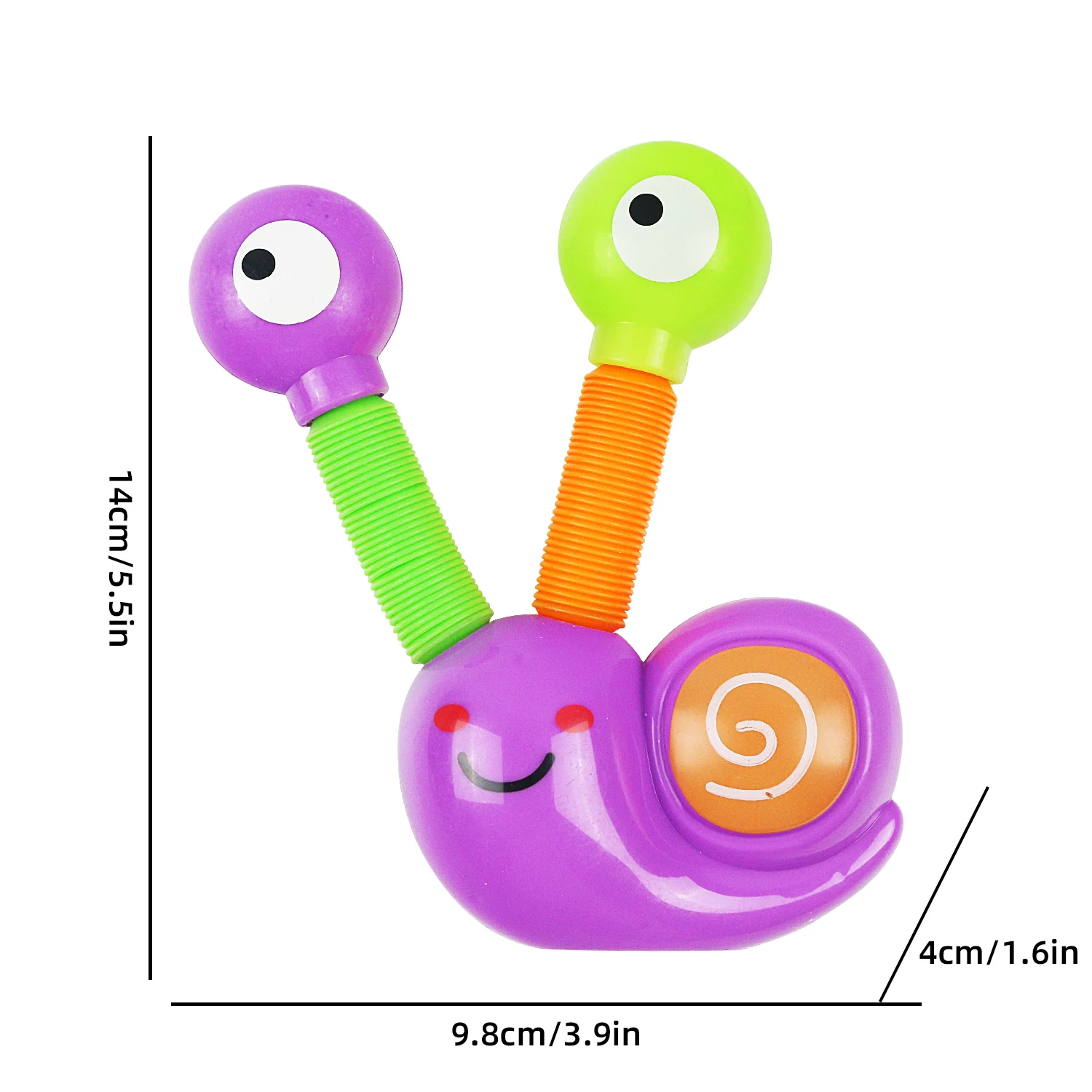 Luminous telescopic snail toy, versatile shape telescopic twisted snail, fun decompression toy, telescopic and elongated