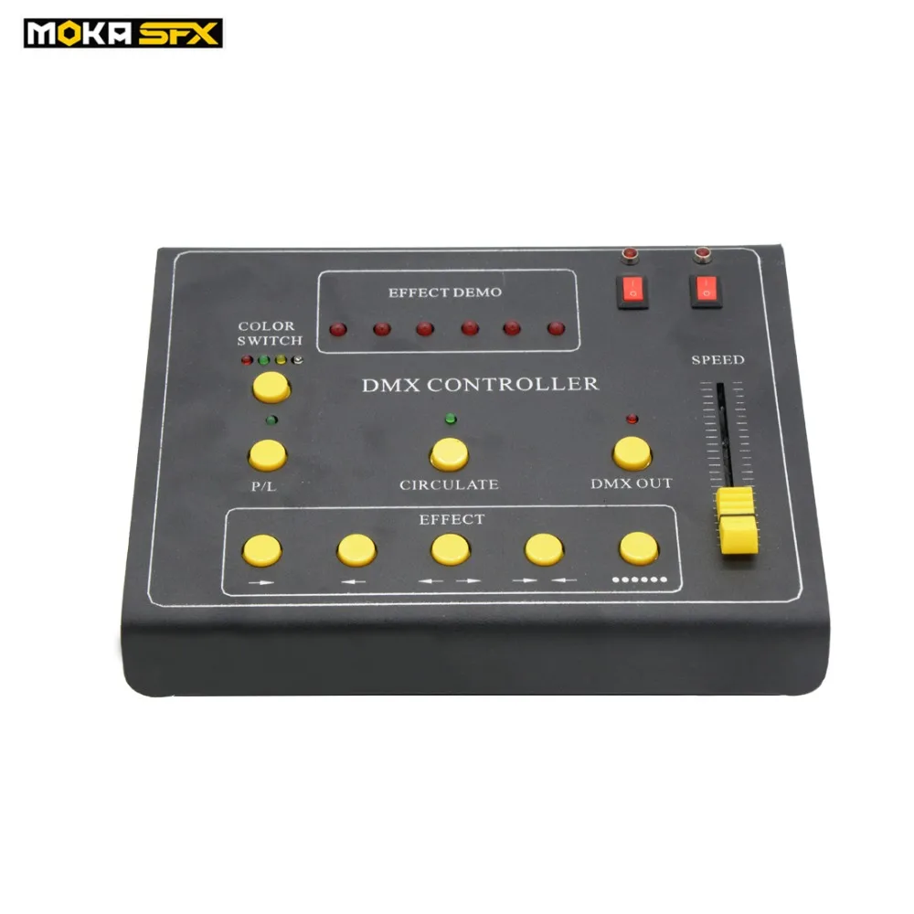 

MOKA SFX DMX Fire Machine Controller Mini DMX512 Controller Switch Button Effect Demo for DMX Flame Machine