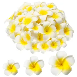 5Pcs Artificial Plumeria Rubra Hawaiian Flower Floral Foam Frangipani Flowers for DIY Home Beach Wedding Party Decor 4/6/8CM